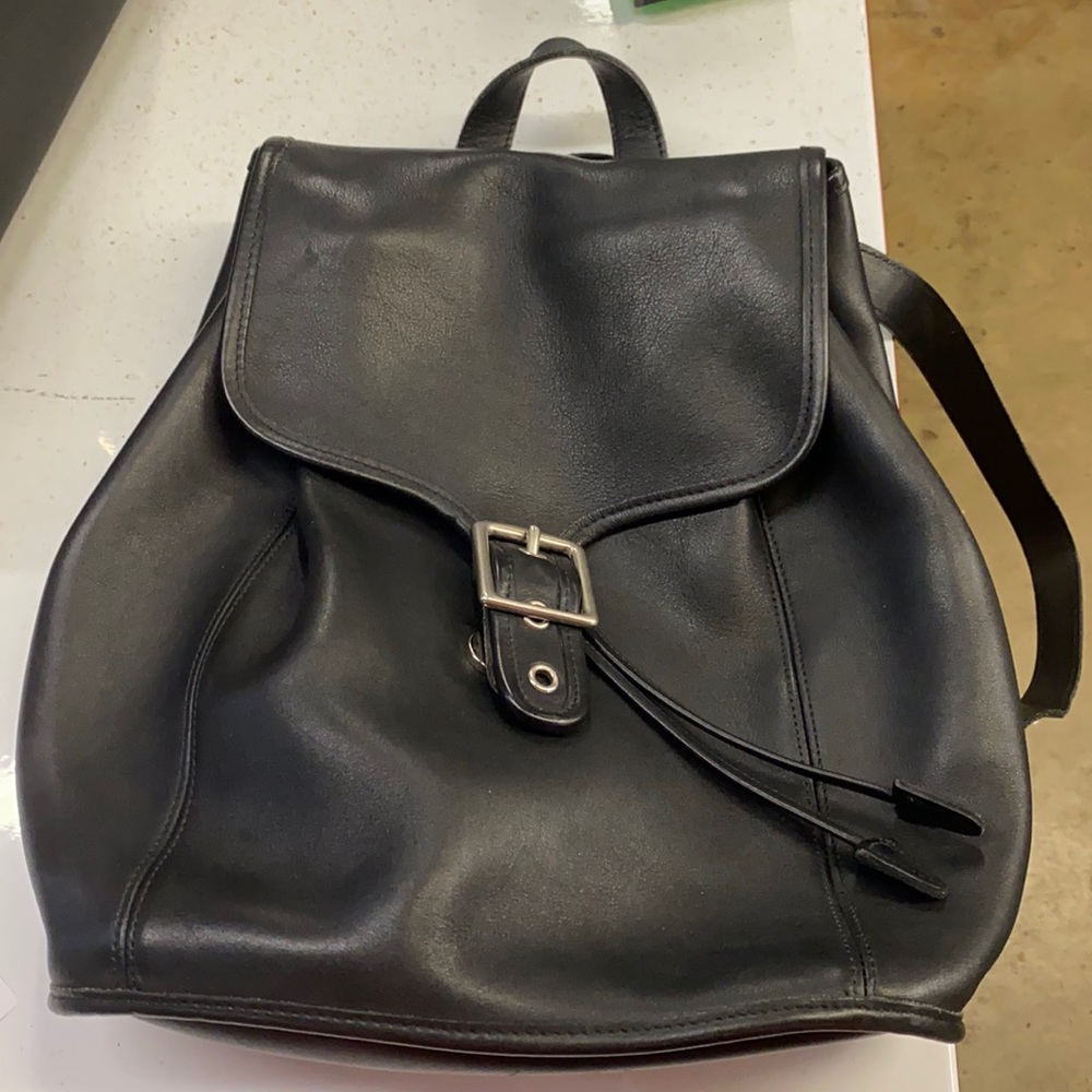 Brand new black coach backpack purse